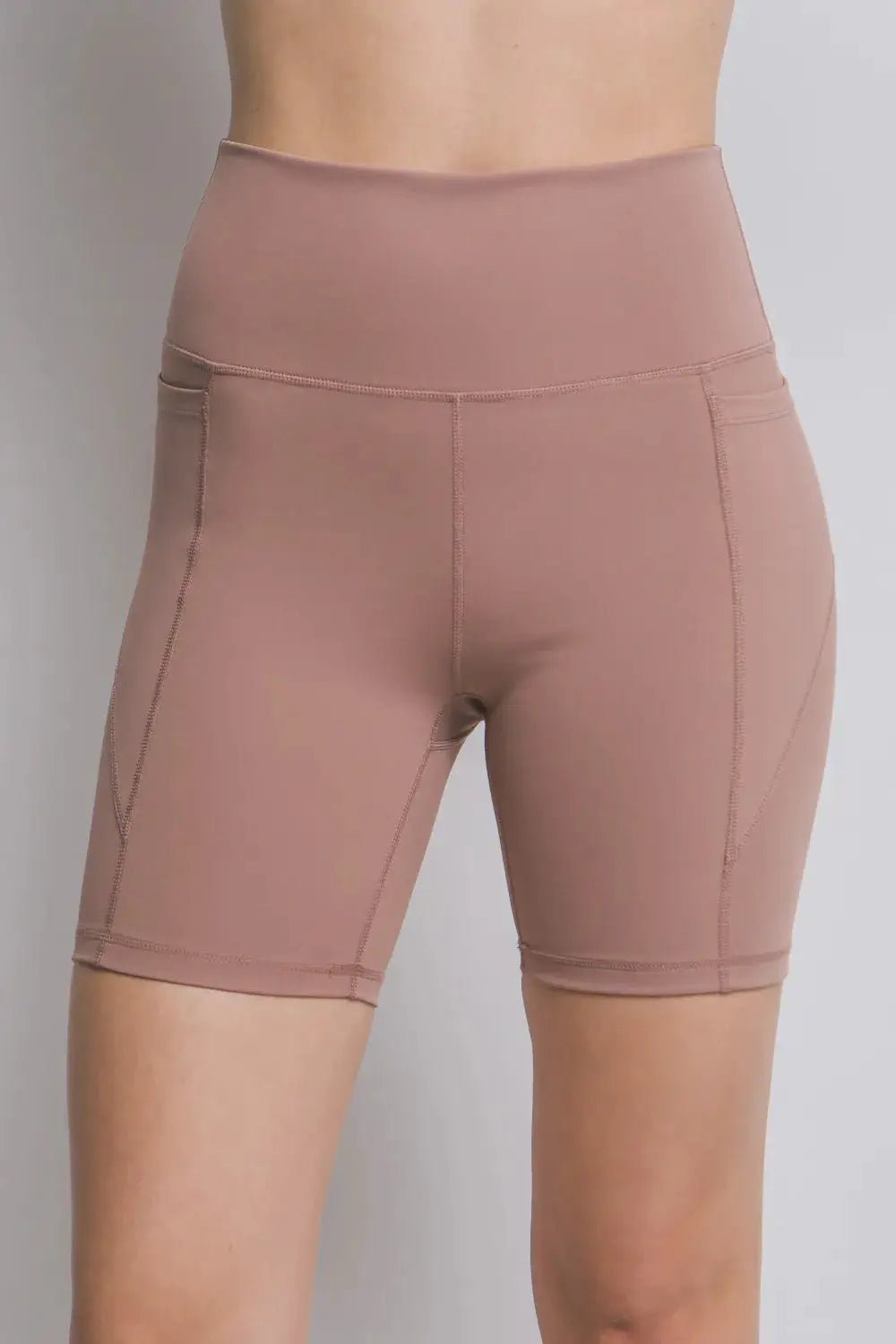 Love Tree High Waist Seam Detail Active Shorts - Fritsch & Co.