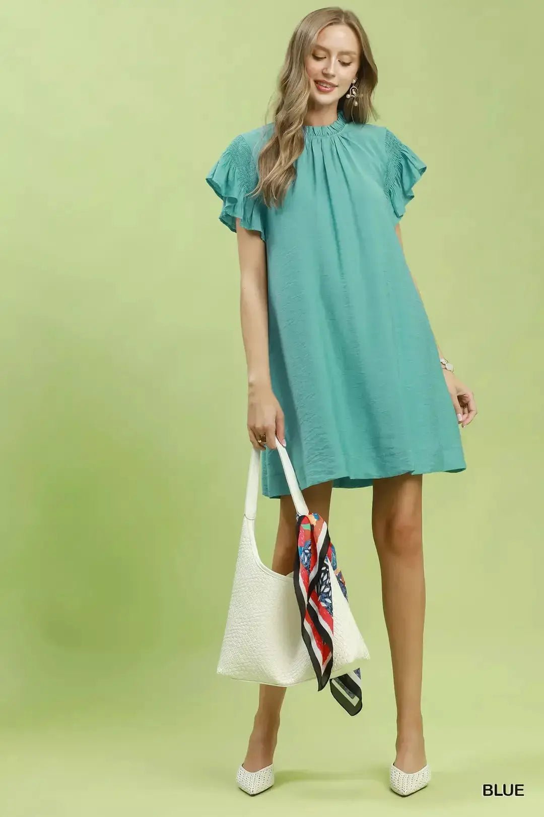 Umgee Ruffle Flutter Sleeve Dress - Fritsch & Co.