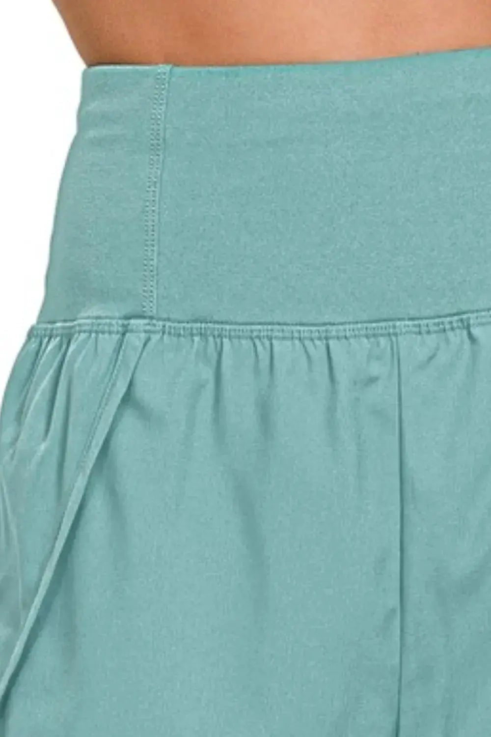 Zenana High Waisted Zippered Back Pocket Running Shorts - Fritsch & Co.
