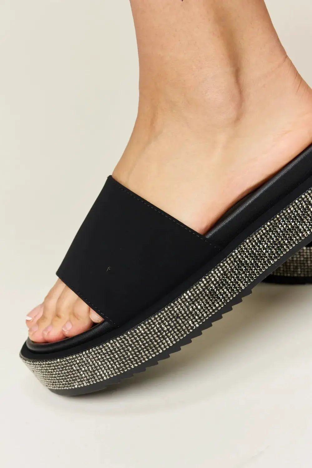 Forever Link Open Toe Rhinestone Platform Sandals - Fritsch & Co.