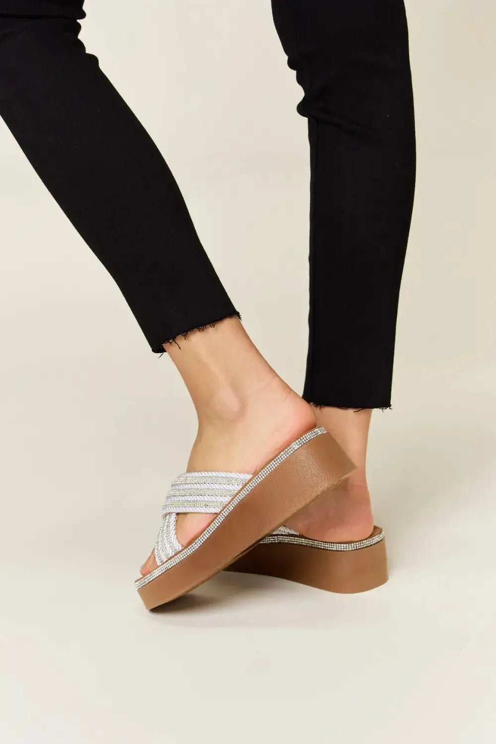 Forever Link Rhinestone Platform Wedge Sandals - Fritsch & Co.