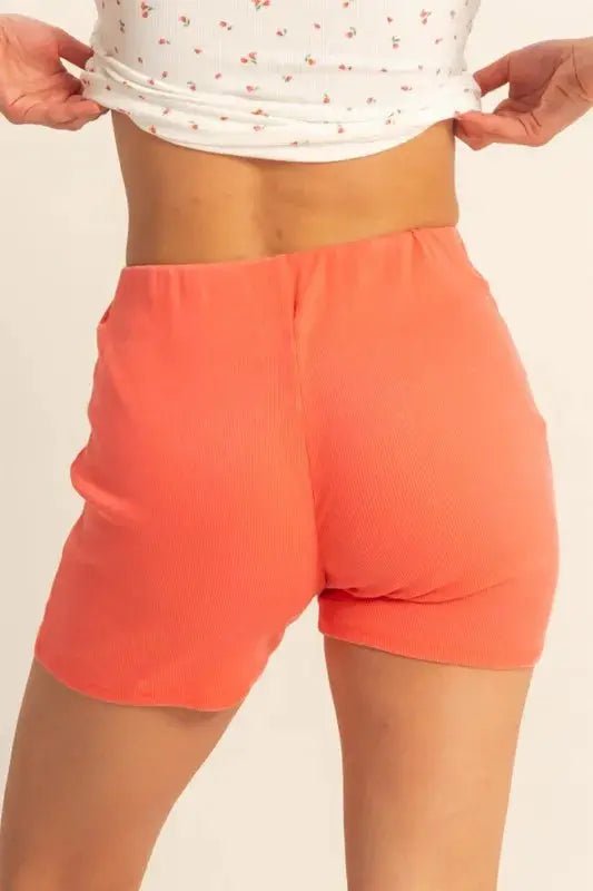 HYFVE High Waist Ribbed Fitted Biker Shorts - Fritsch & Co.