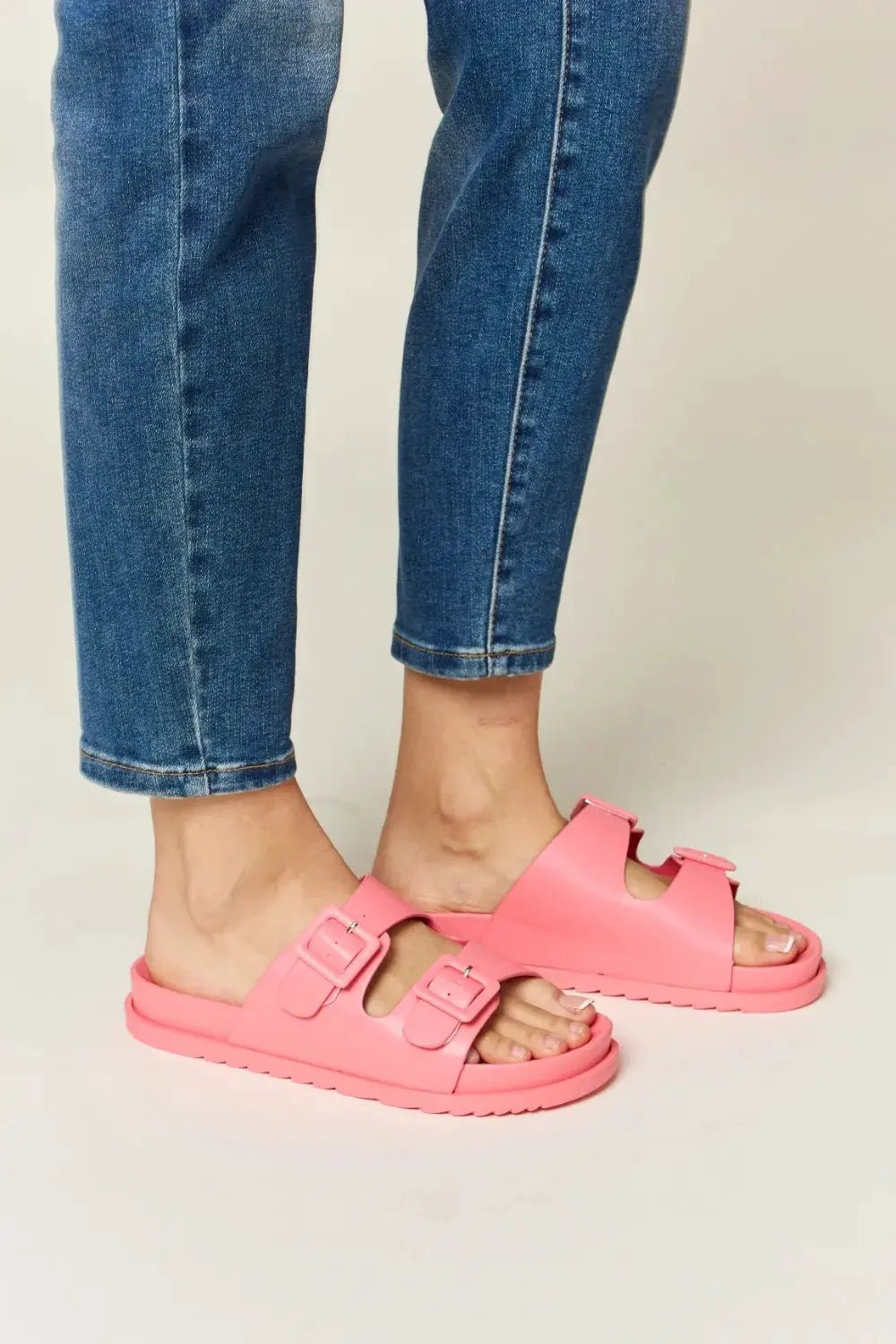 Legend Double Buckle Open Toe Sandals - Fritsch & Co.
