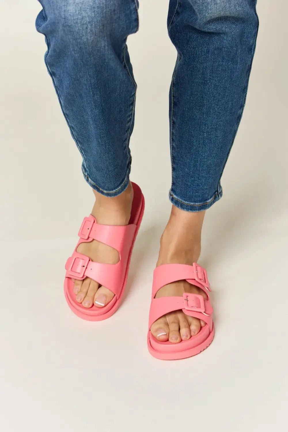 Legend Double Buckle Open Toe Sandals - Fritsch & Co.