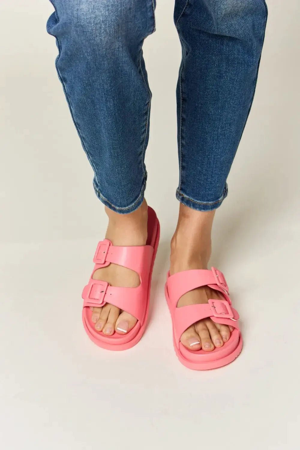 Legend Double Buckle Open Toe Sandals - Fritsch & Co.