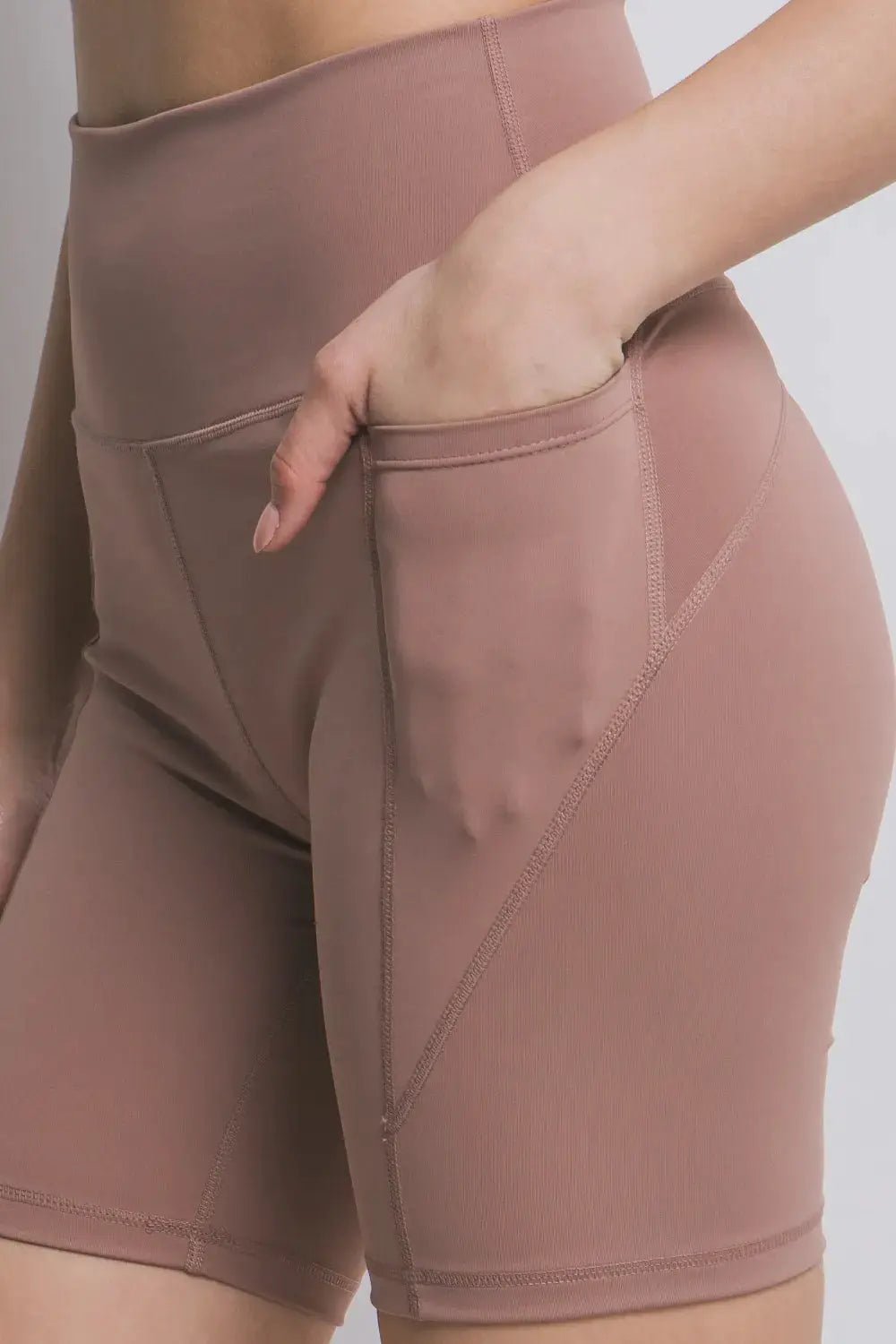 Love Tree High Waist Seam Detail Active Shorts - Fritsch & Co.