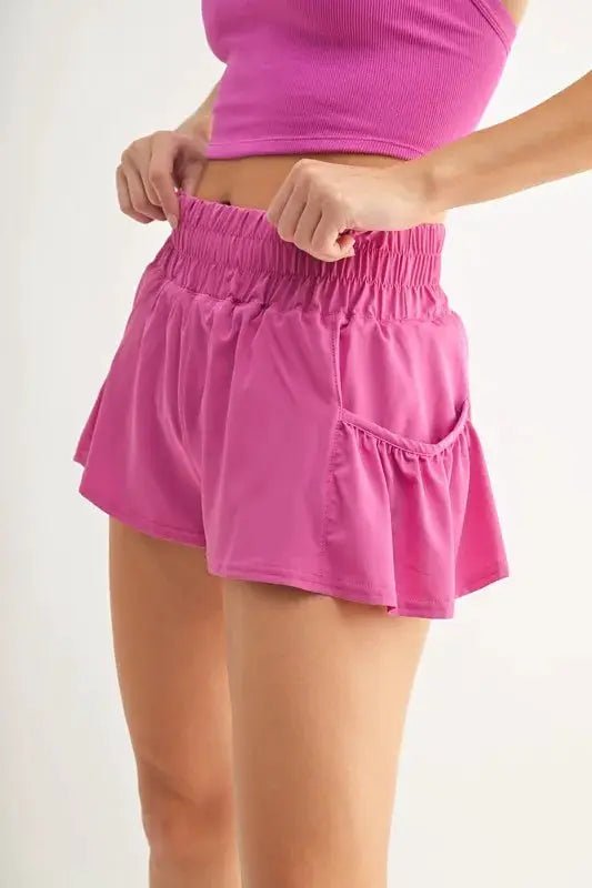 MONO B Smocked High Waist Shorts - Fritsch & Co.