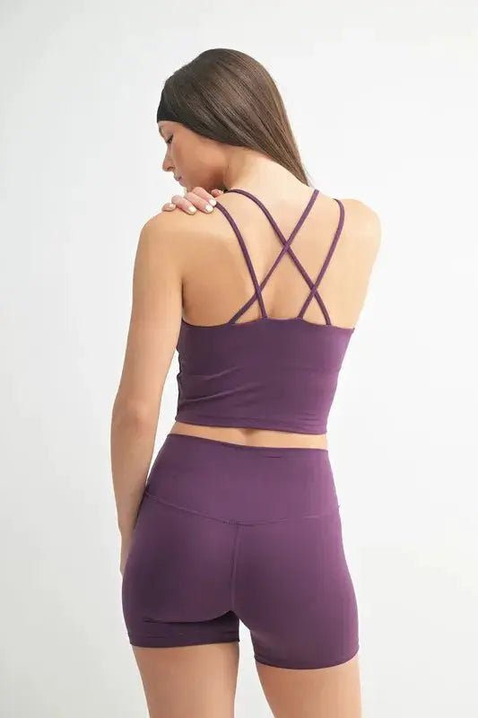 MONO B Venice Cloud Light Crisscross Sports Bra - Fritsch & Co.