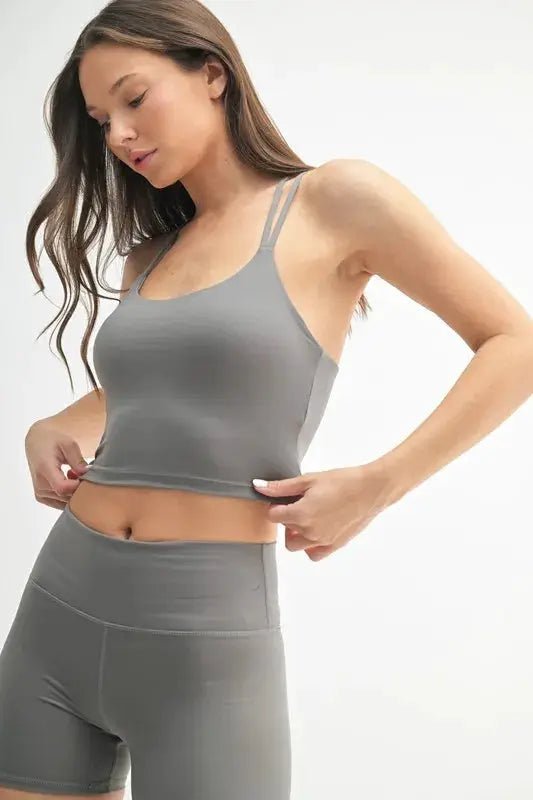 MONO B Venice Cloud Light Crisscross Sports Bra - Fritsch & Co.