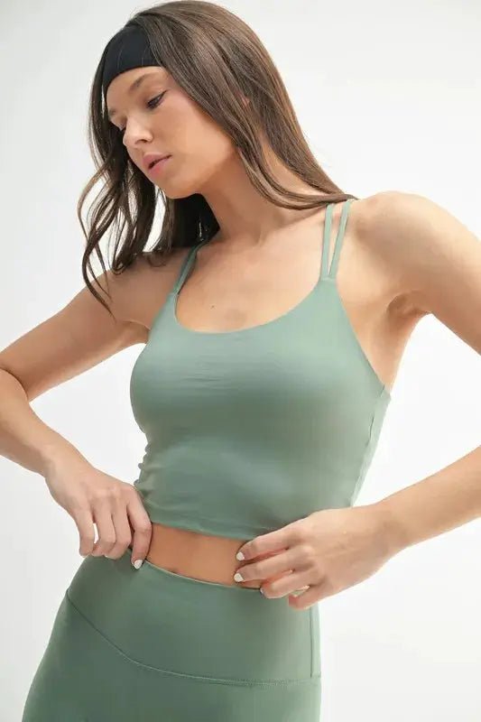MONO B Venice Cloud Light Crisscross Sports Bra - Fritsch & Co.