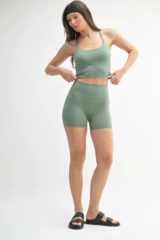 MONO B Venice Cloud Light Crisscross Sports Bra - Fritsch & Co.