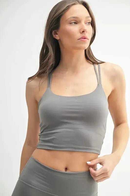 MONO B Venice Cloud Light Crisscross Sports Bra - Fritsch & Co.