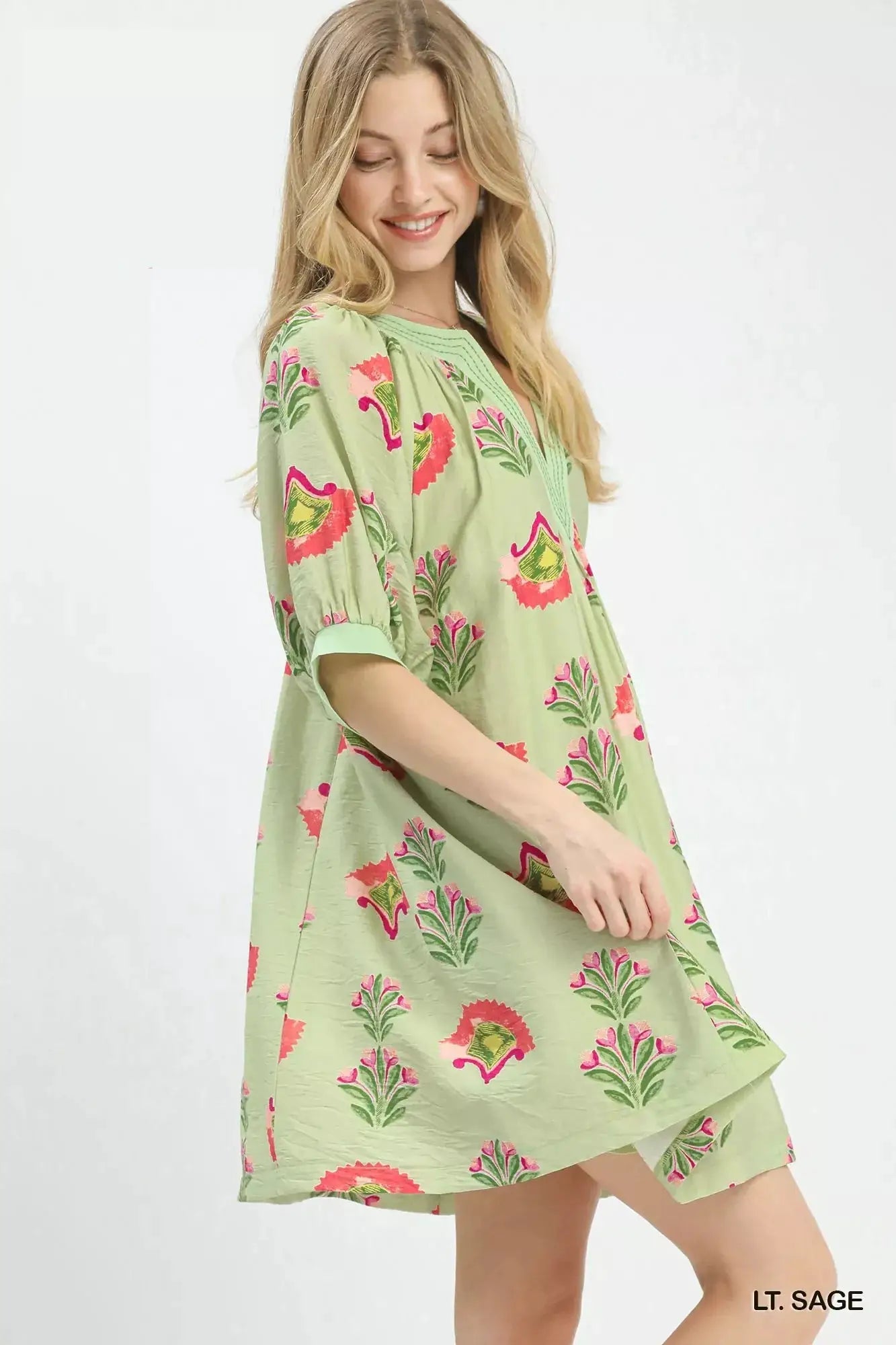 Umgee Abstract Print Mini Dress - Fritsch & Co.