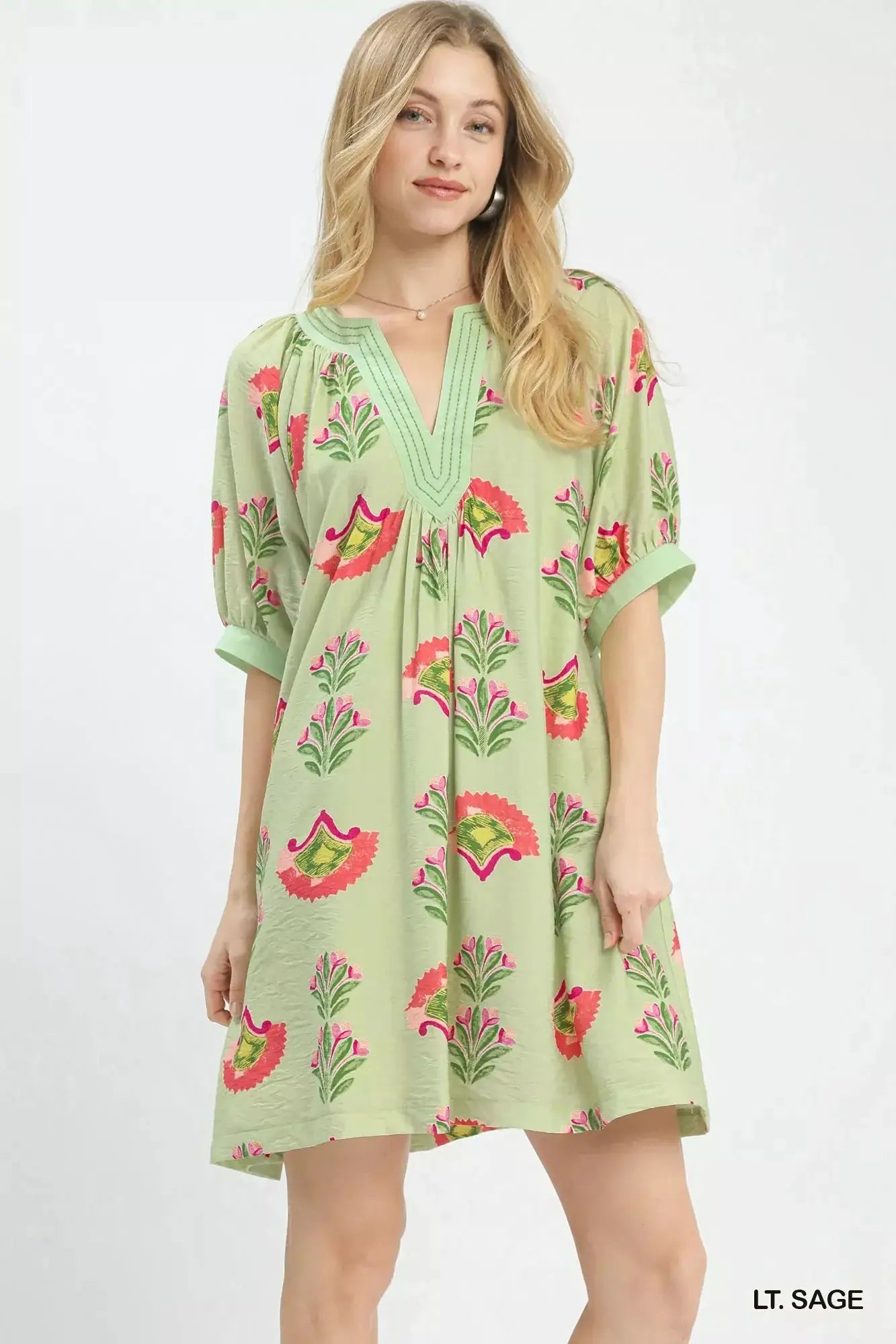Umgee Abstract Print Mini Dress - Fritsch & Co.