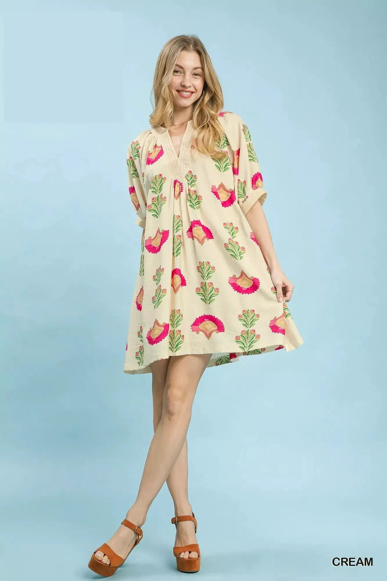 Umgee Abstract Print Mini Dress - Fritsch & Co.