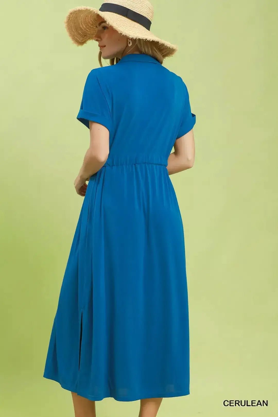 Umgee Collared Belted Midi Dress - Fritsch & Co.
