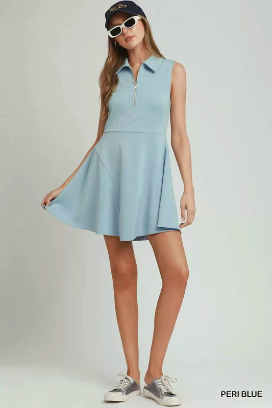 Umgee Collared Quarter Zip Tennis Dress - Fritsch & Co.
