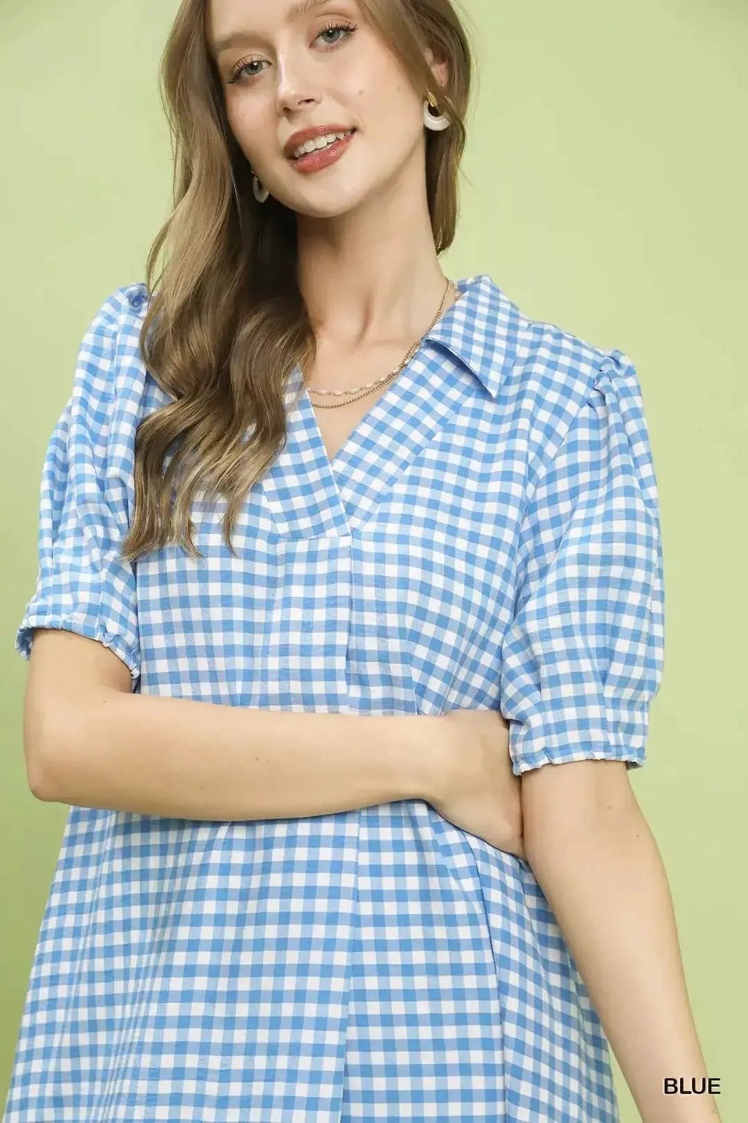 Umgee Gingham Midi Dress with Side Pockets - Fritsch & Co.