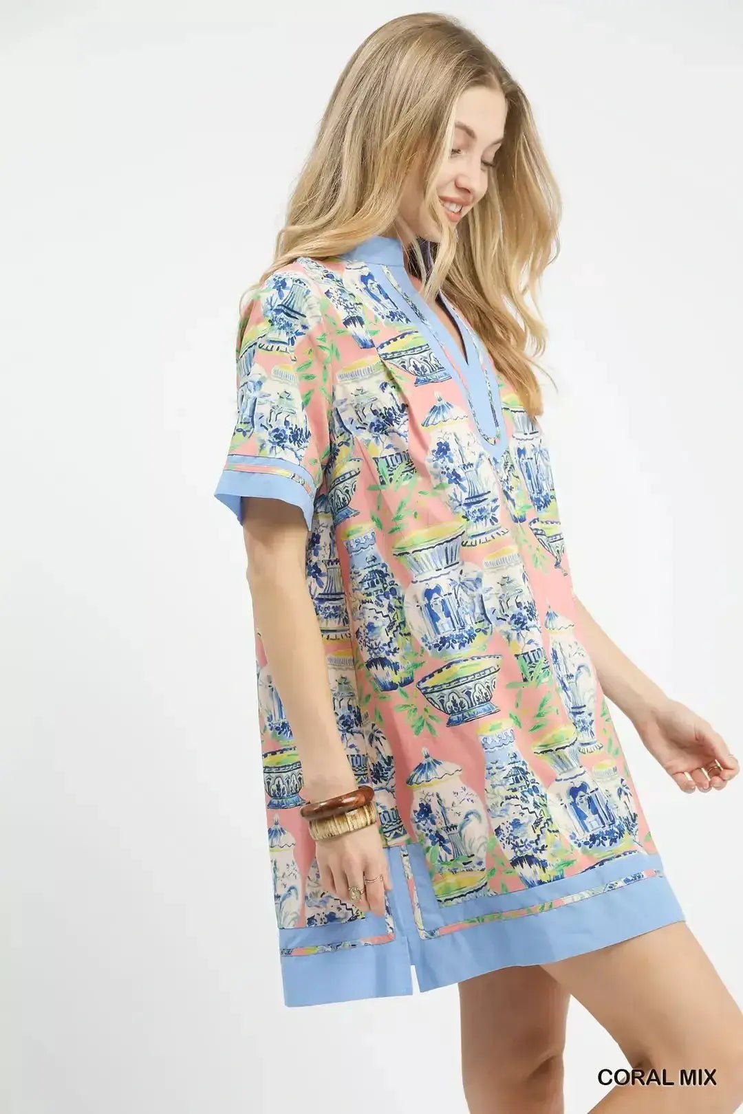Umgee Mix Abstract Print Mini Dress - Fritsch & Co.