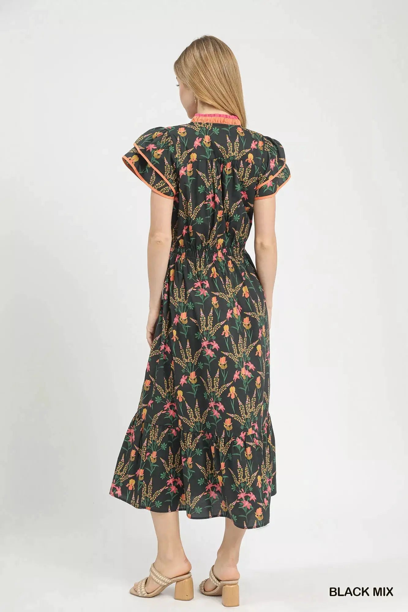 Umgee Mix Floral Midi Dress - Fritsch & Co.