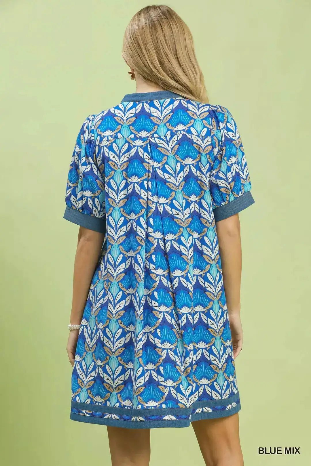 Umgee Mix Tile Print Mini Dress - Fritsch & Co.