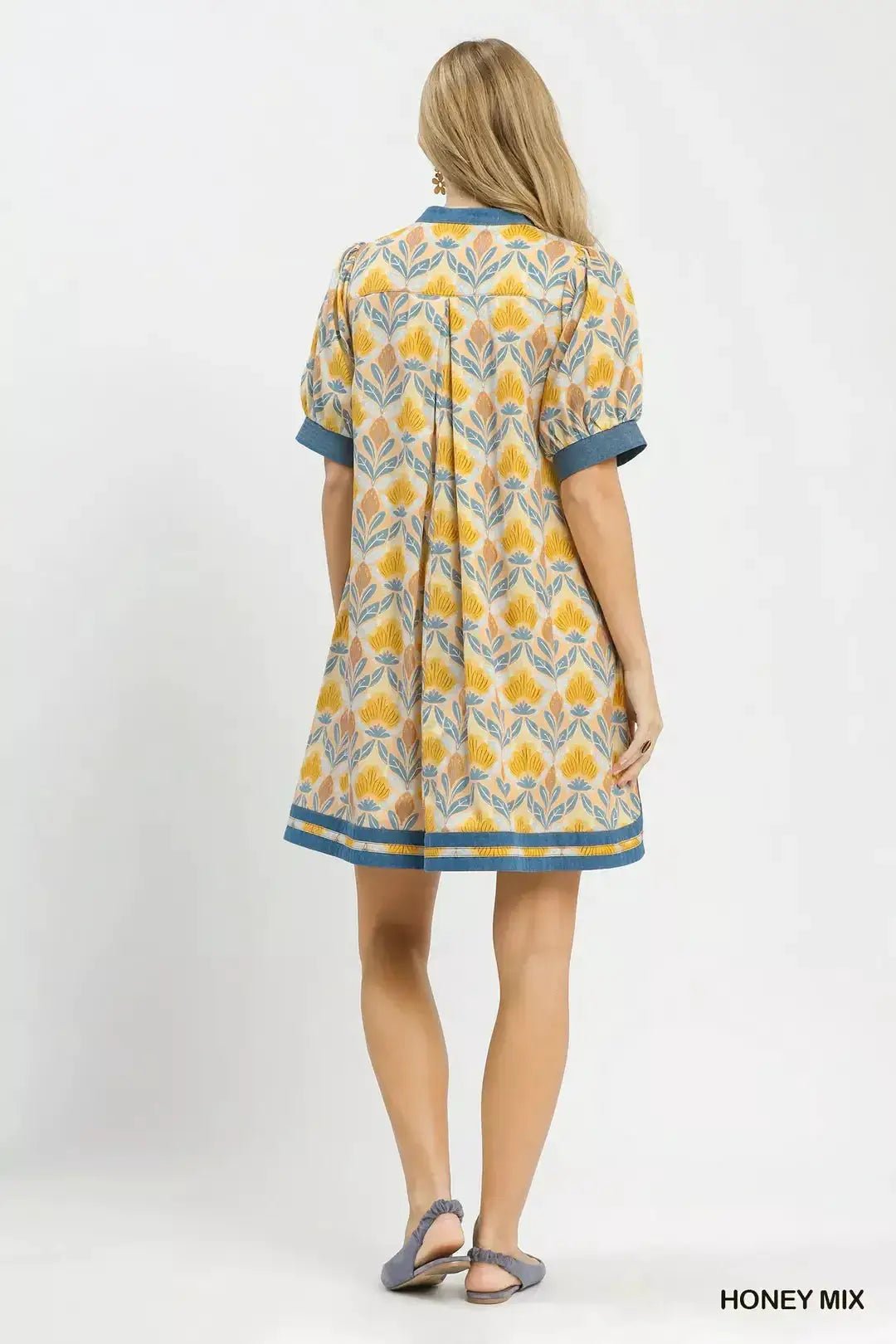 Umgee Mix Tile Print Mini Dress - Fritsch & Co.
