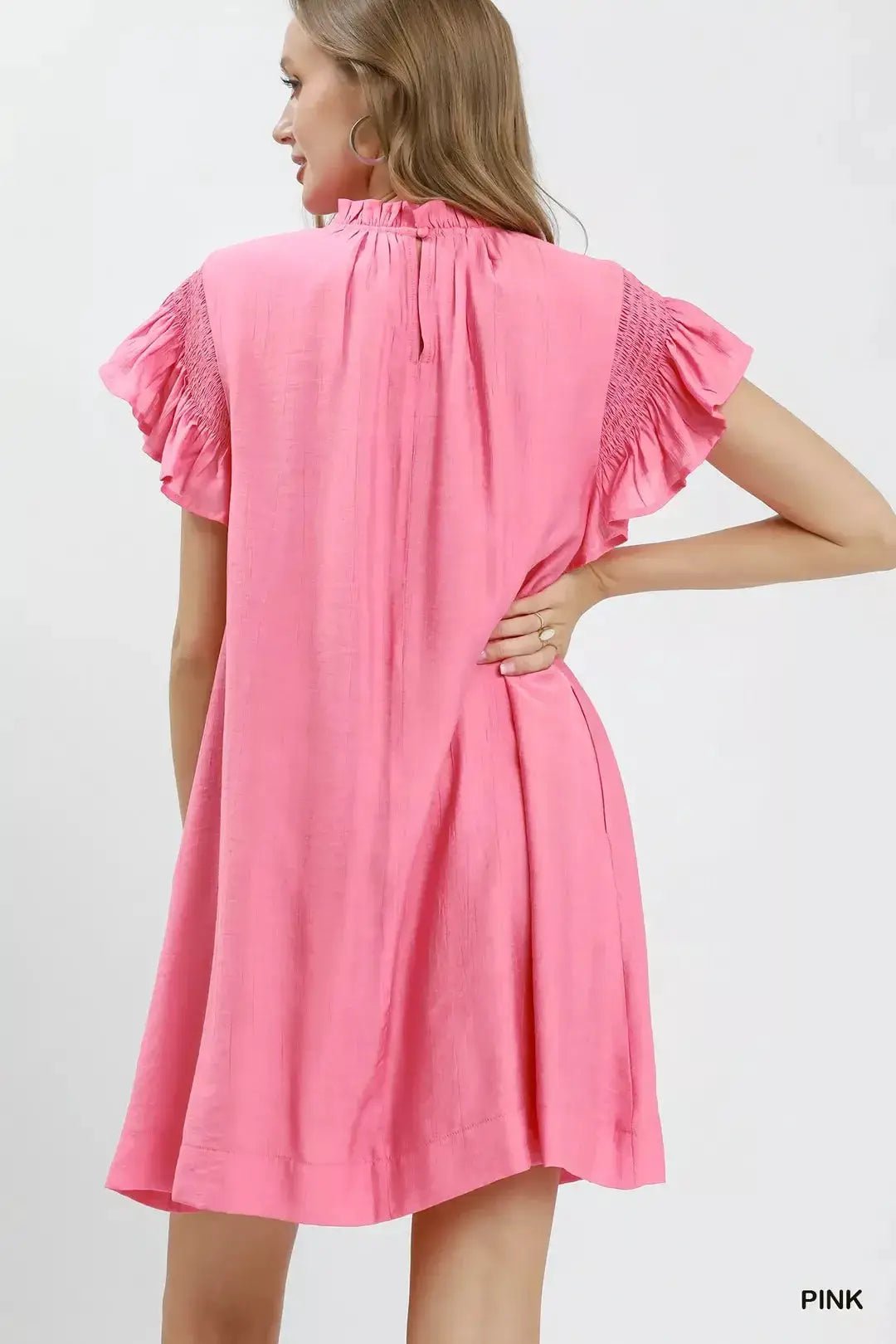 Umgee Ruffle Flutter Sleeve Dress - Fritsch & Co.