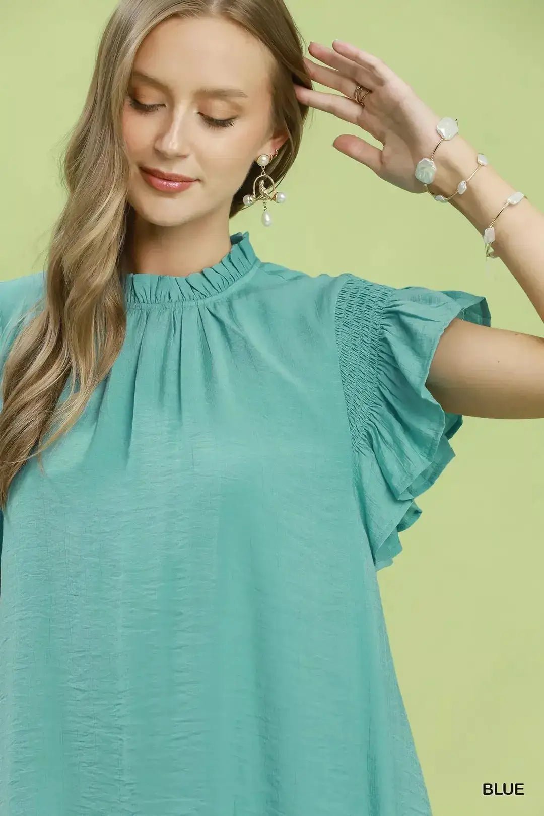 Umgee Ruffle Flutter Sleeve Dress - Fritsch & Co.