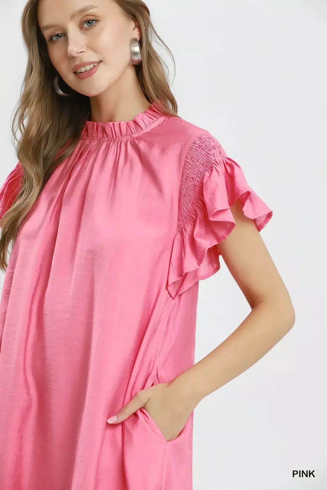 Umgee Ruffle Flutter Sleeve Dress - Fritsch & Co.