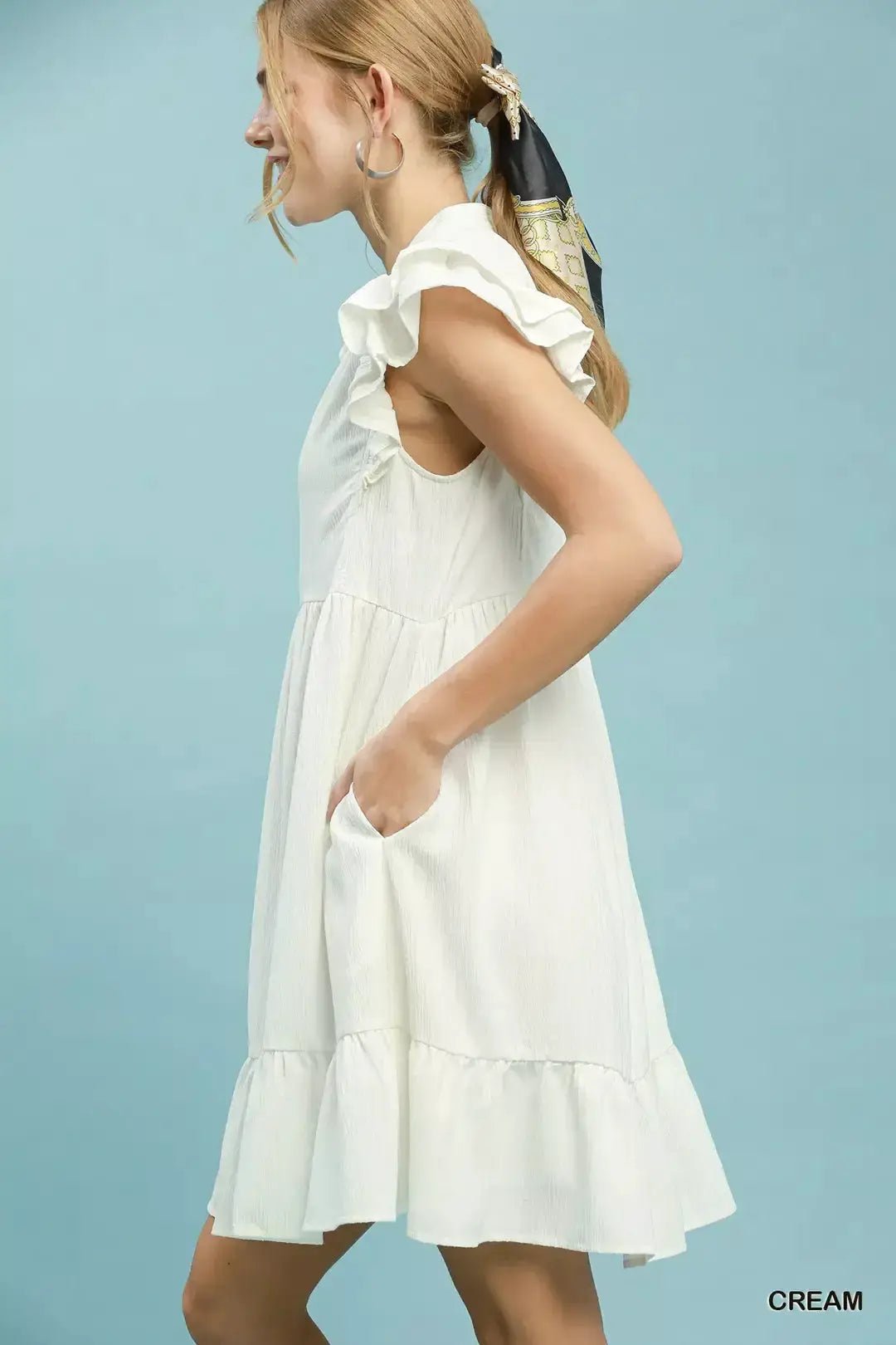 Umgee Ruffle Sleeve Babydoll Dress - Fritsch & Co.