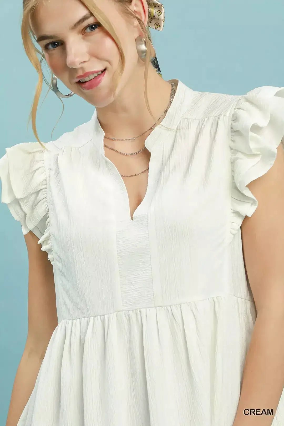 Umgee Ruffle Sleeve Babydoll Dress - Fritsch & Co.