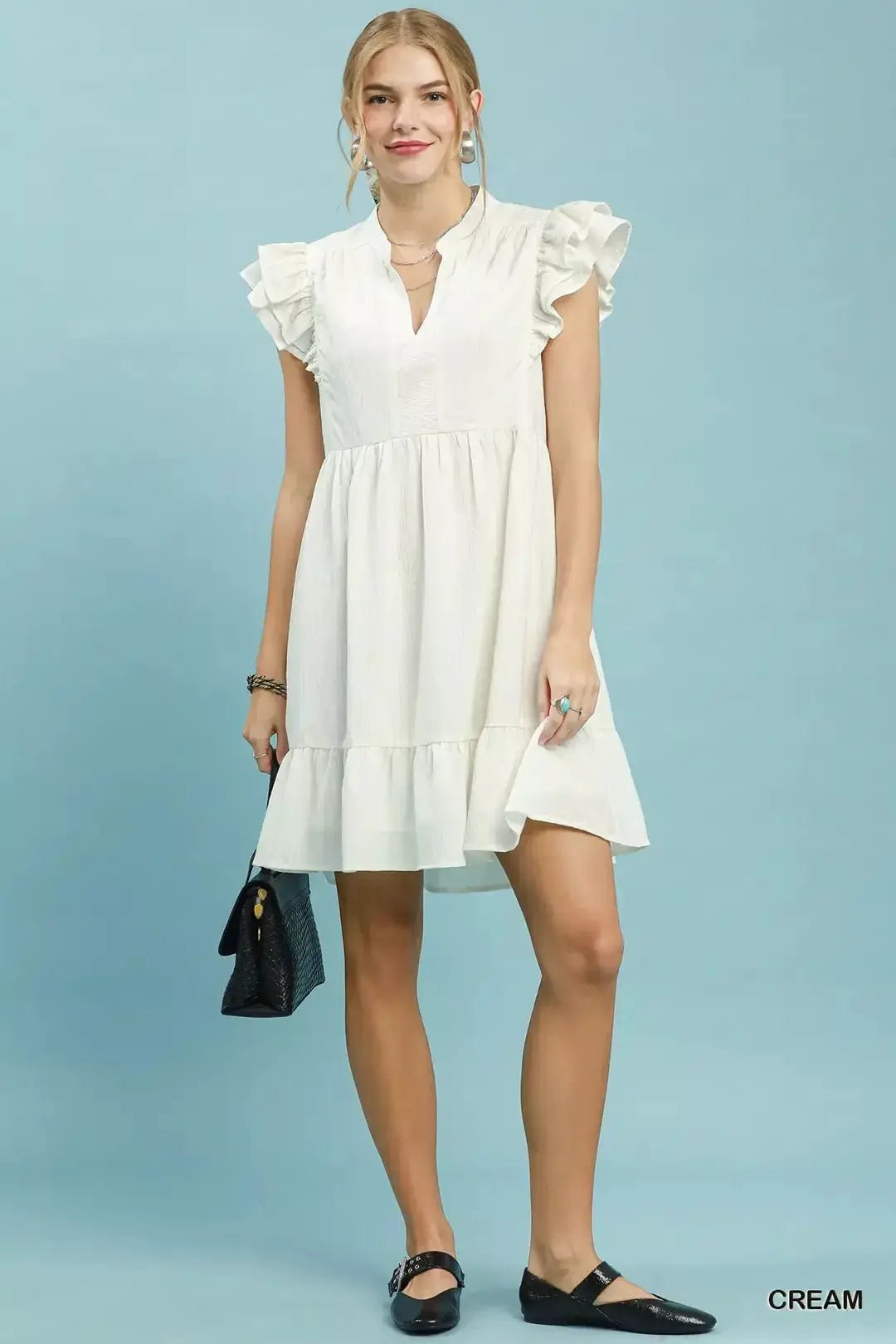 Umgee Ruffle Sleeve Babydoll Dress - Fritsch & Co.