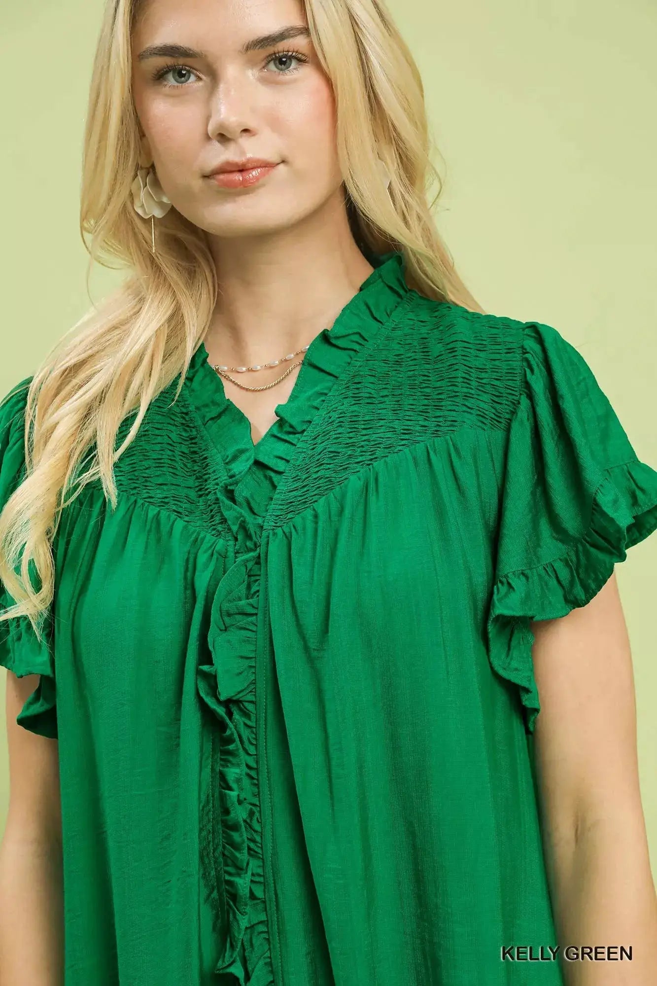 Umgee Smocked Ruffle Babydoll Mini Dress - Fritsch & Co.