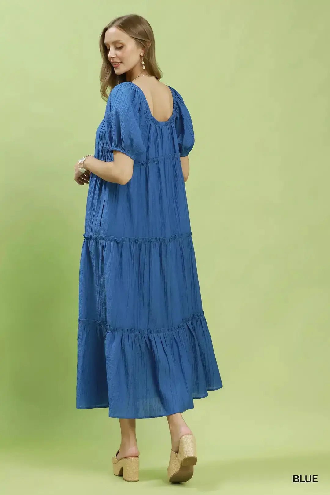 Umgee Textured Tiered Midi Dress - Fritsch & Co.