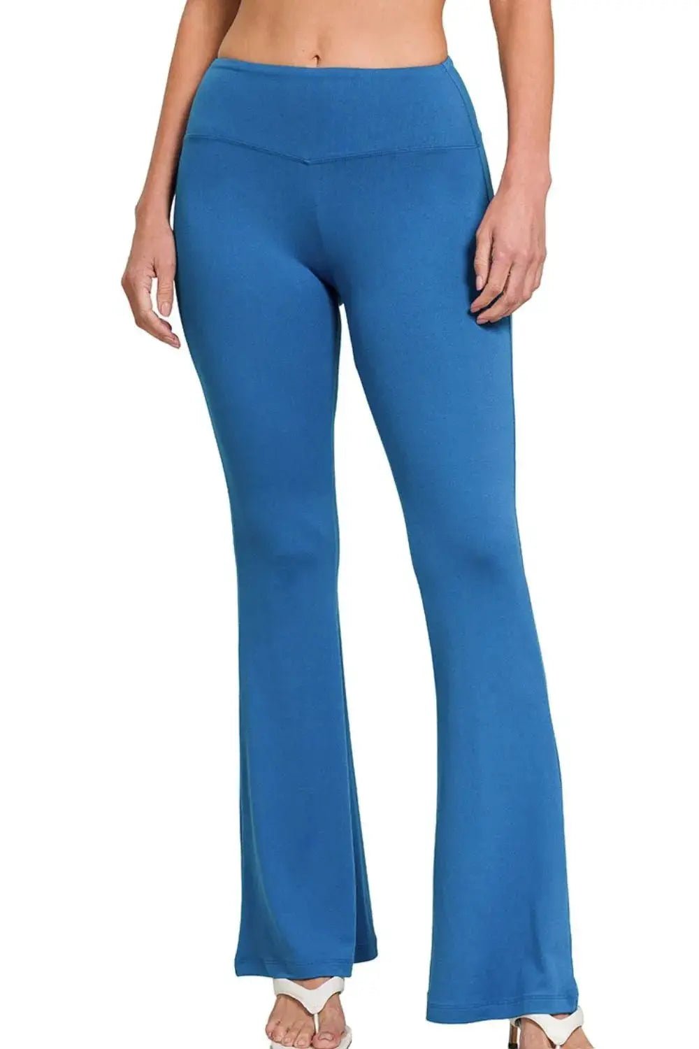 Zenana Buttery Soft Flare Leg High Waist Yoga Pants - Fritsch & Co.