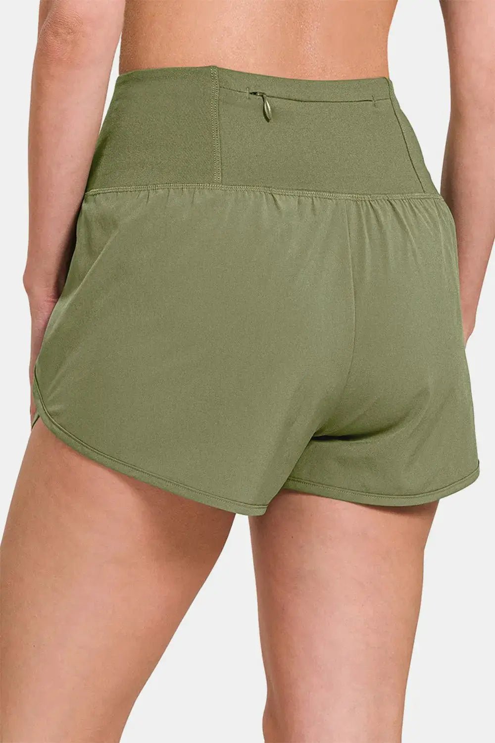 Zenana High - Waisted Zippered Back Pocket Active Shorts - Fritsch & Co.