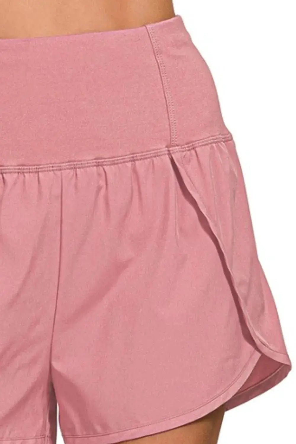 Zenana High Waisted Zippered Back Pocket Running Shorts - Fritsch & Co.