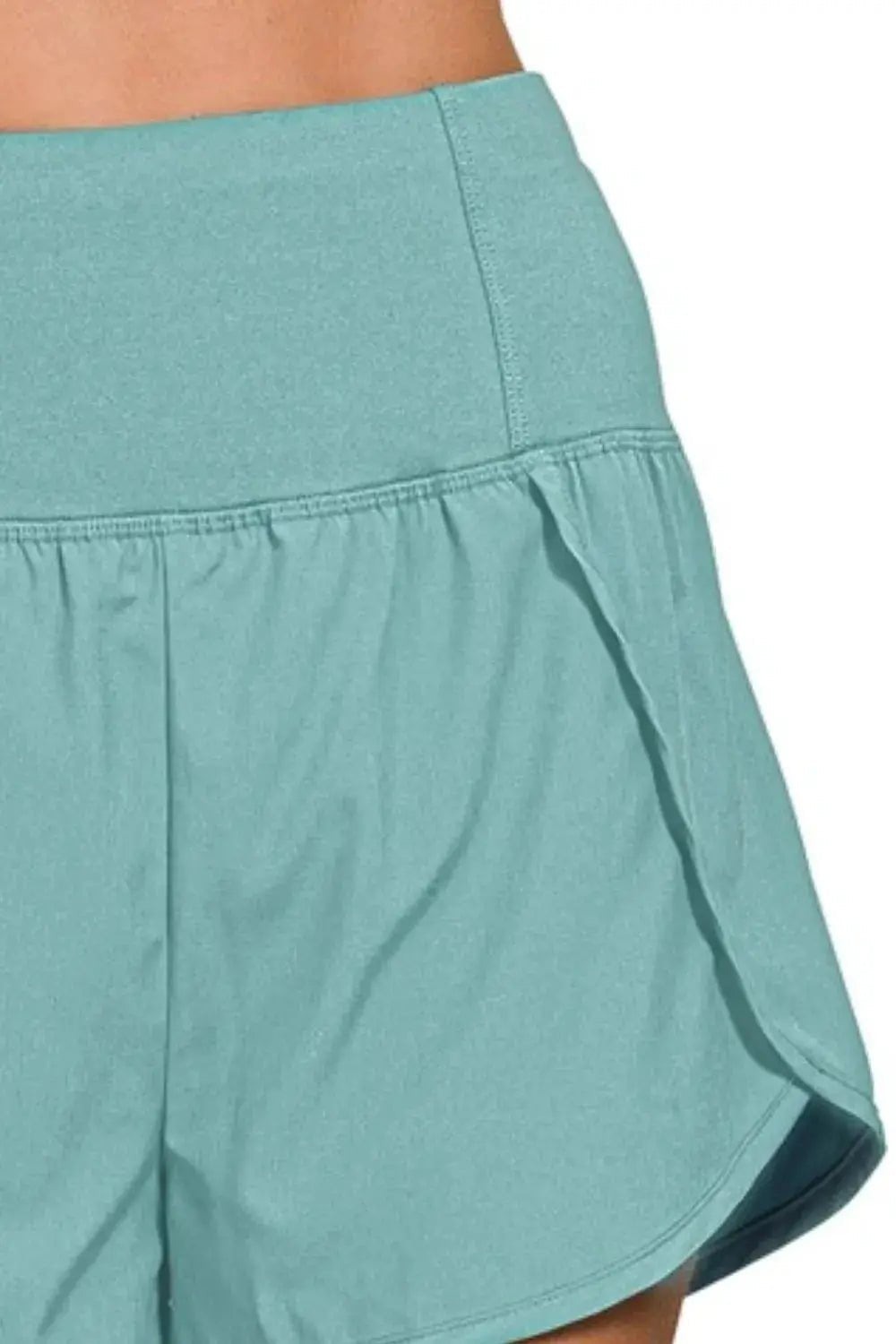 Zenana High Waisted Zippered Back Pocket Running Shorts - Fritsch & Co.
