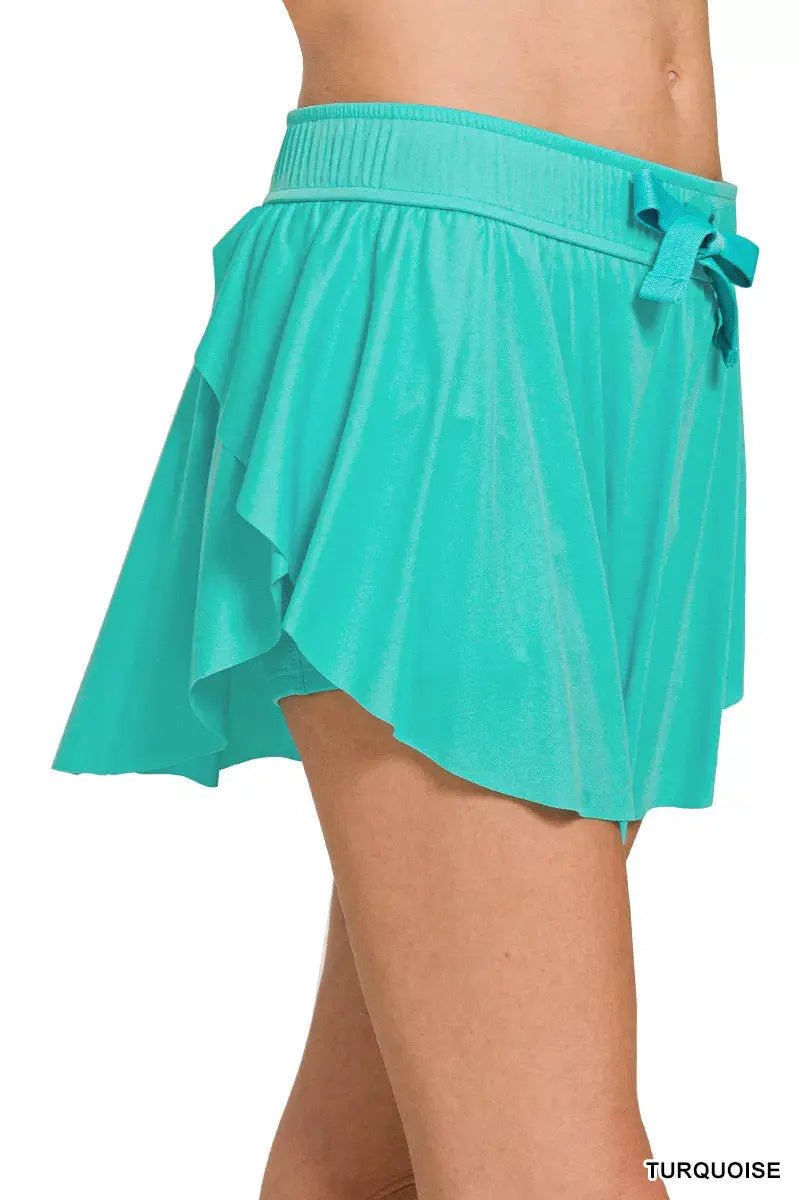 Zenana Ruffle Hem Tennis Skirt With Hidden Inner Pockets - Fritsch & Co.