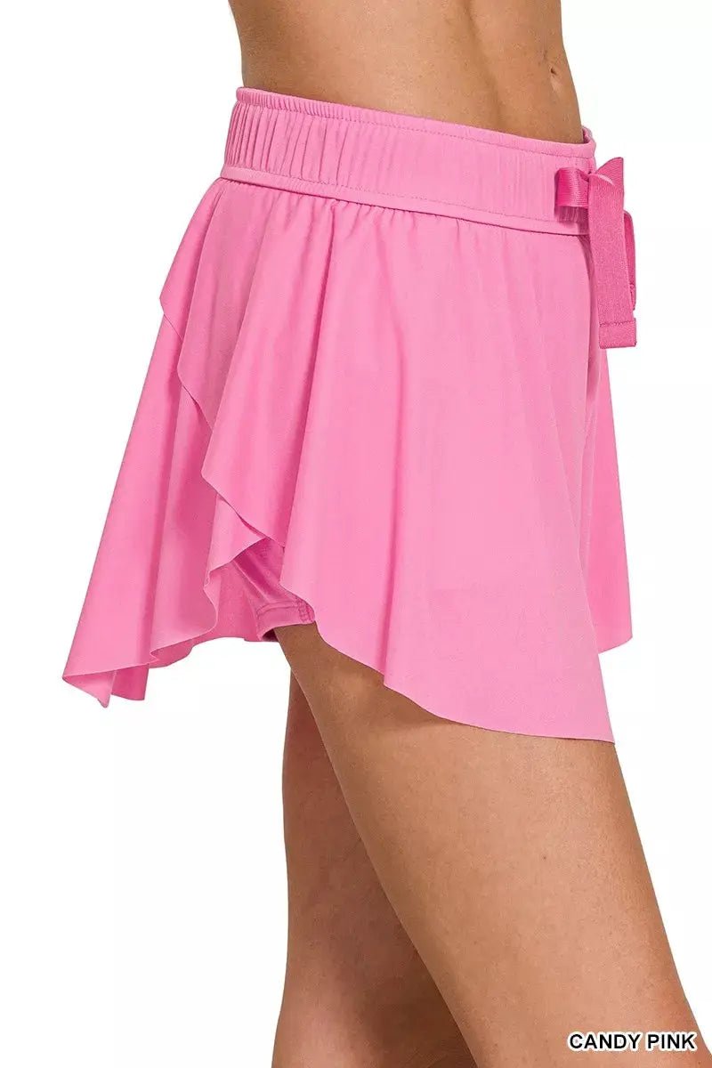 Zenana Ruffle Hem Tennis Skirt With Hidden Inner Pockets - Fritsch & Co.