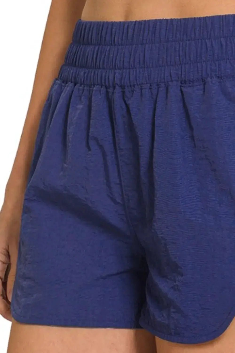 Zenana Windbreaker Smocked Waistband Running Shorts - Fritsch & Co.