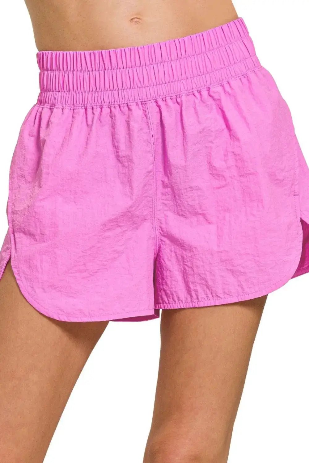 Zenana Windbreaker Smocked Waistband Running Shorts - Fritsch & Co.