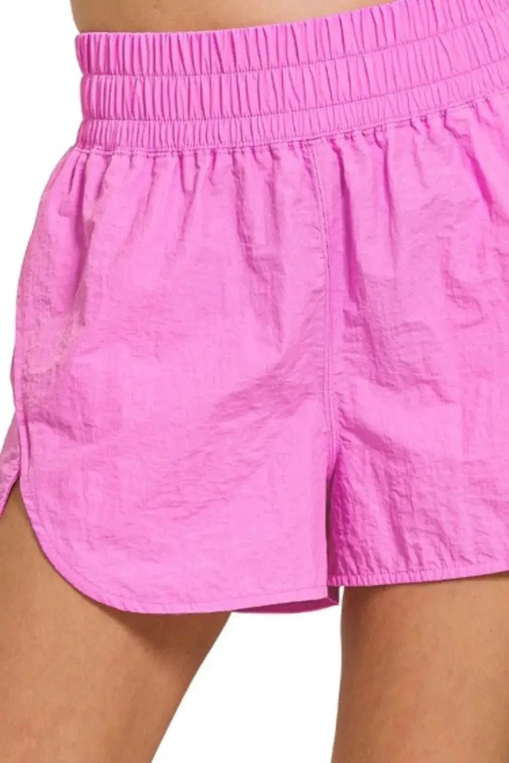 Zenana Windbreaker Smocked Waistband Running Shorts - Fritsch & Co.