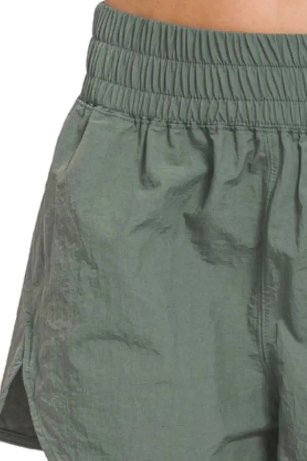 Zenana Windbreaker Smocked Waistband Running Shorts - Fritsch & Co.